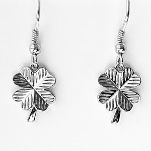 🆕️🍀4 Leaf Clover Charm Dangle Earrings